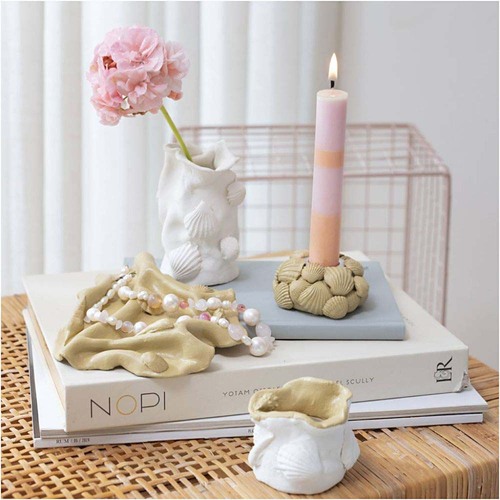 Creativ Company DIY-sett Lufttørkende Leire Vaser & Lysestaker