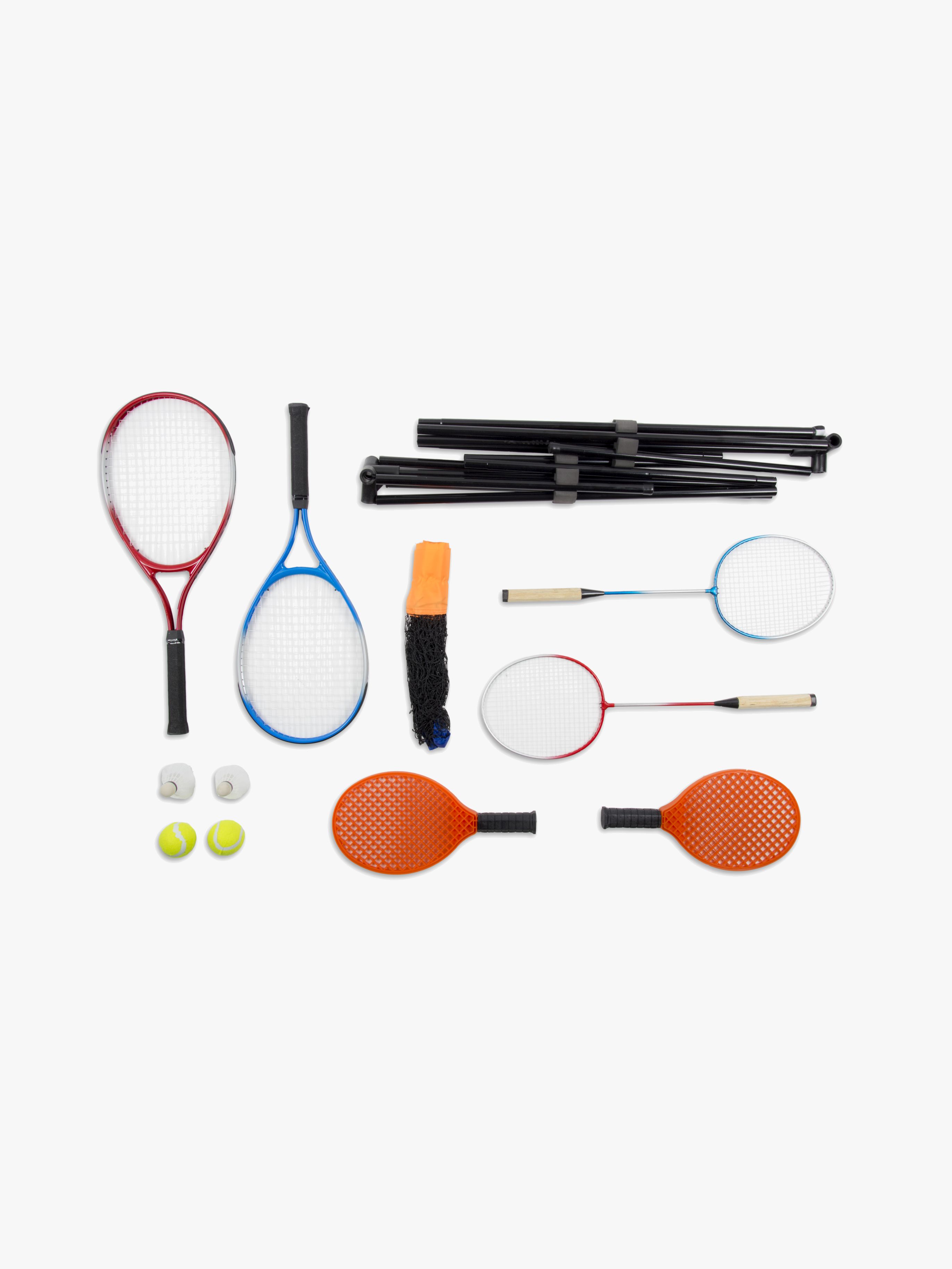 Pinepeak 4 i 1 Racketsett med Nett -  Tennis