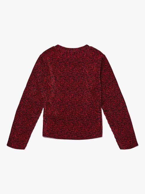 Luca & Lola Elettra Langermet Topp, Red Leopard
