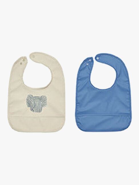 OYOY Erik Elefant Smekke 2-Pakk, Beige/Blue