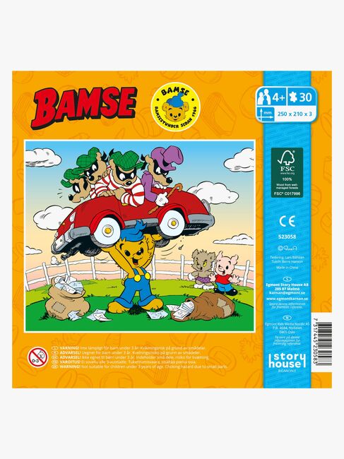 Egmont Kärnan Skurkpussel Bamse Trepuslespill 30 Brikker