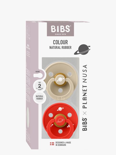 BIBS x Planet Nusa Colour Smokker 2-Pakk Lateks Str 2, Vanilla Mix