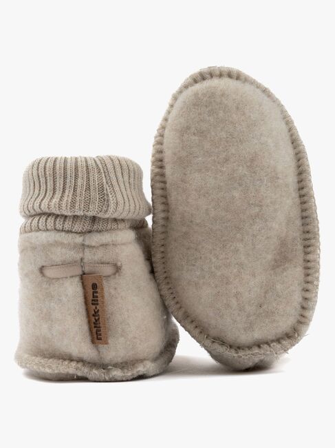 Mikk-Line Tøfler Merinoull, Melange Offwhite