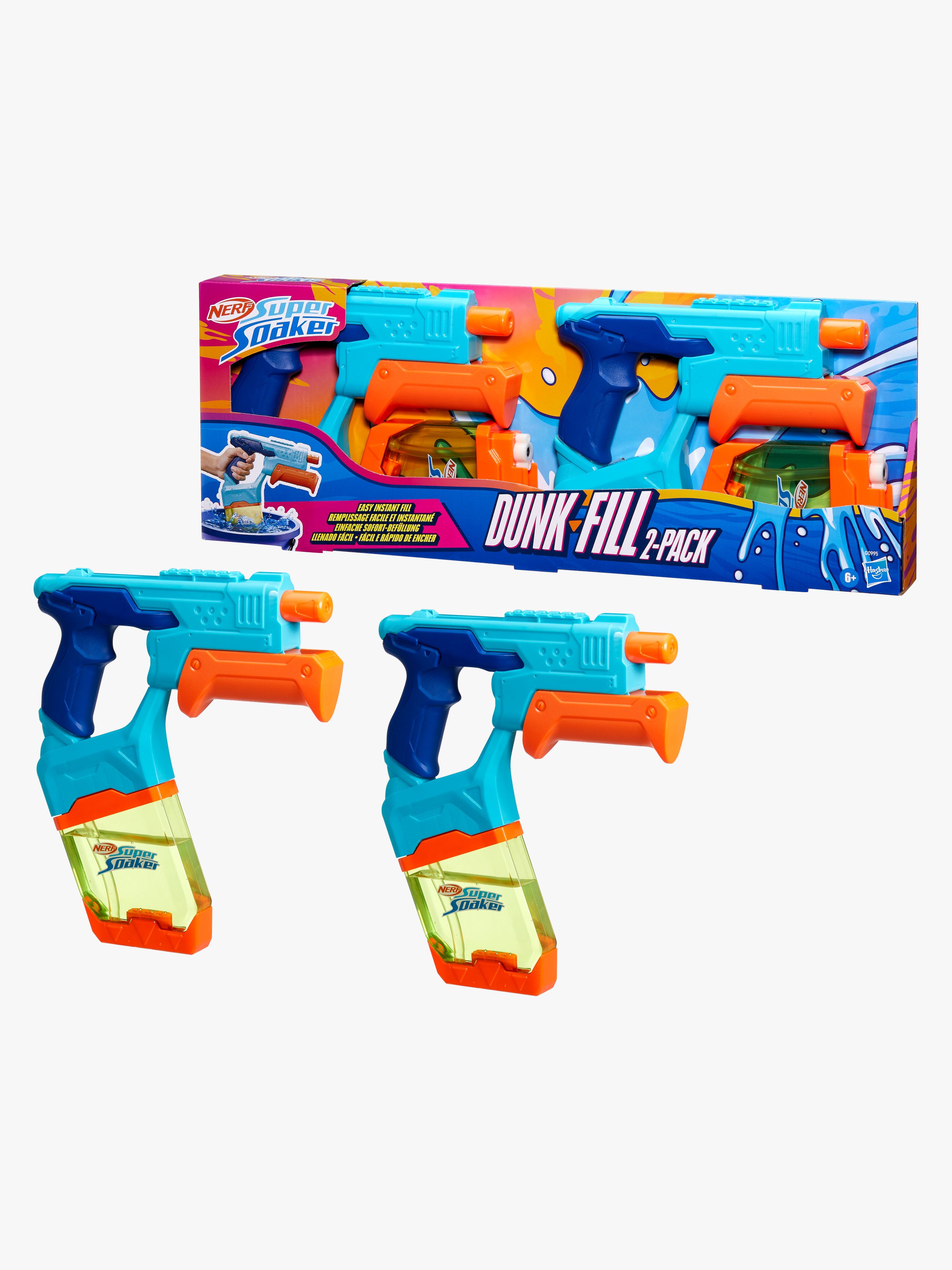 Nerf Super Soaker Vannpistol Dunk Fill 2-Pakk - Vannpistoler