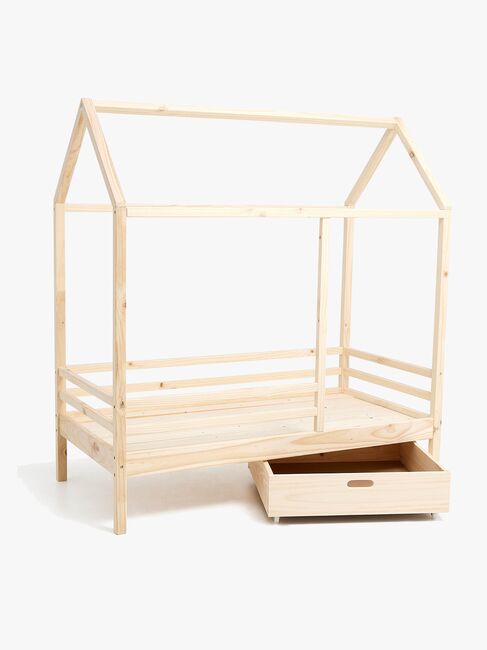 Minitude Nordic JAX Juniorseng 70x140 med Sengeskuff, Natur