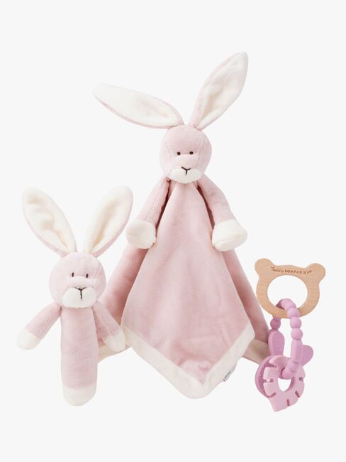 Teddykompaniet Suttekluter Kanin Gavesett, Misty rose