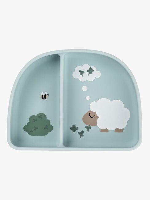 Done By Deer Tiny Farm Delt Tallerken Stick & Stay, Blue