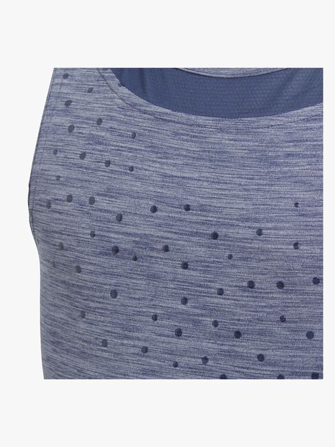 Adidas Girls Dotty Tank Treningssinglet, Nobel Indigo