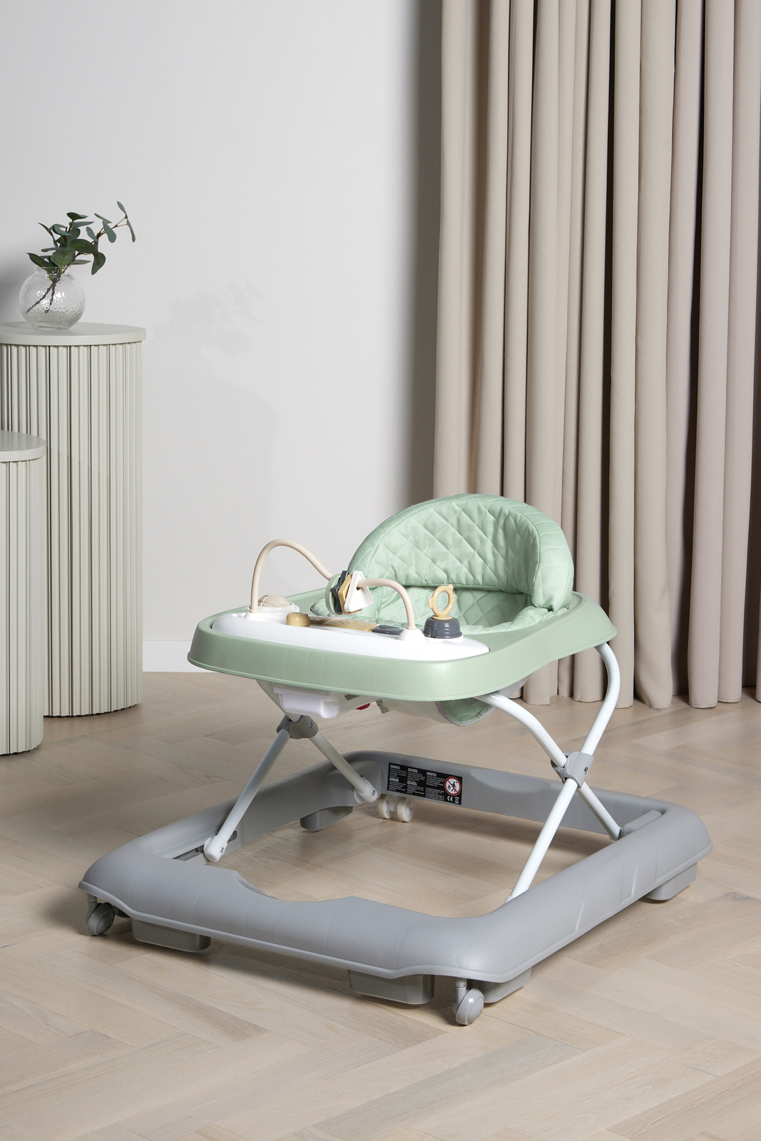 Beemoo PLAY Steps Gåstol, Green/Grey