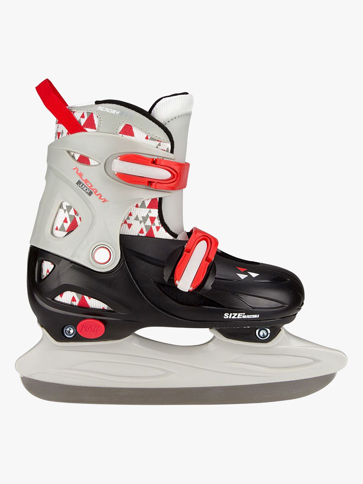 Nijdam Skøyter Justerbare, Svart/Grå