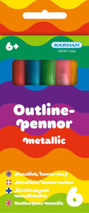 Kärnan Outline-penner Metallic 6 St
