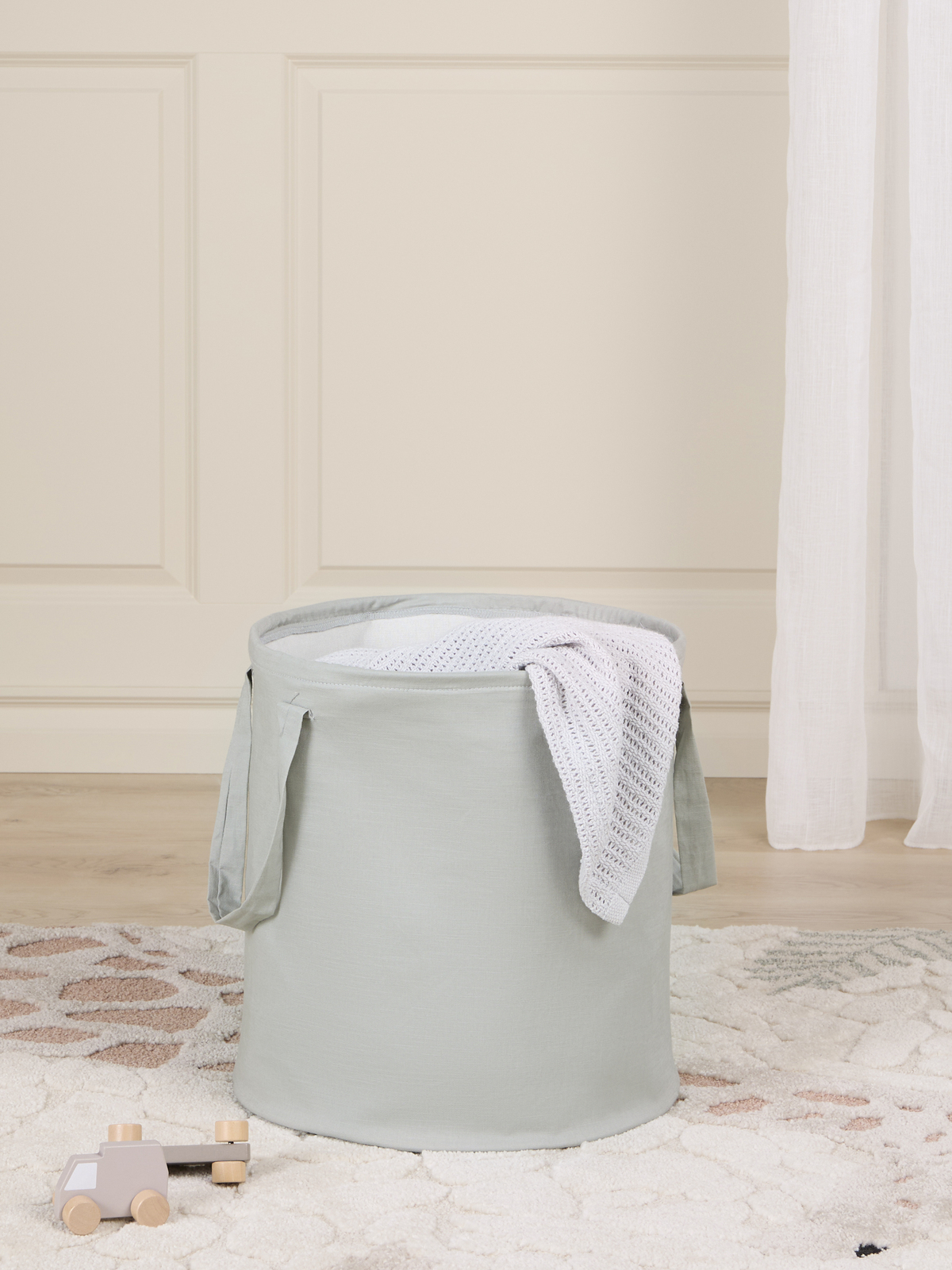 Alice & Fox ABLE Oppbevaringskurv, Green Linen