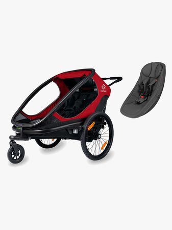 Hamax Outback Sykkelvogn inkl. Babysete, Red/Black