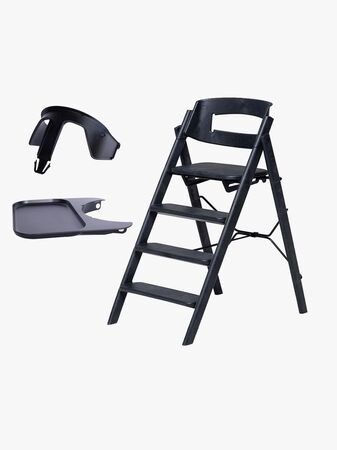 KAOS Klapp Matstol Recycled inkl Bøyle & Brikke, Charcoal Black/Charcoal Black