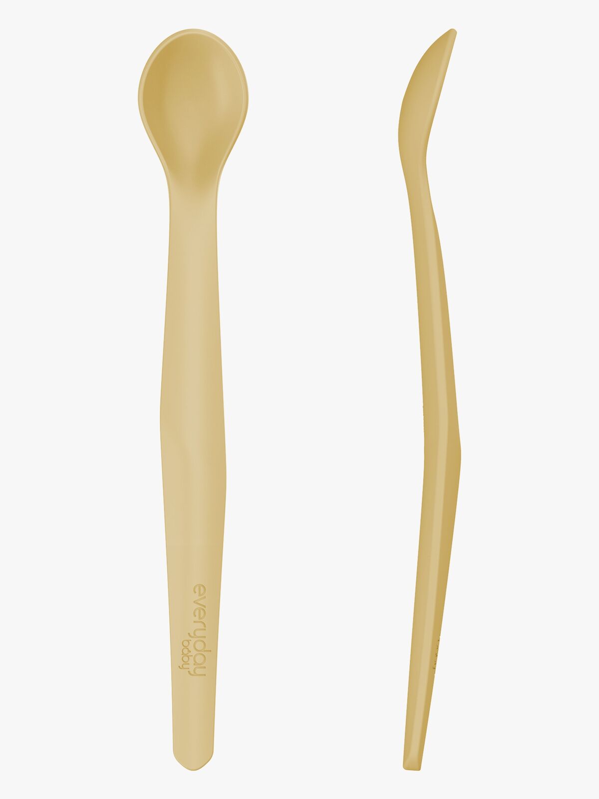 Everyday Baby Skje Silikon 2-Pakk, Gul