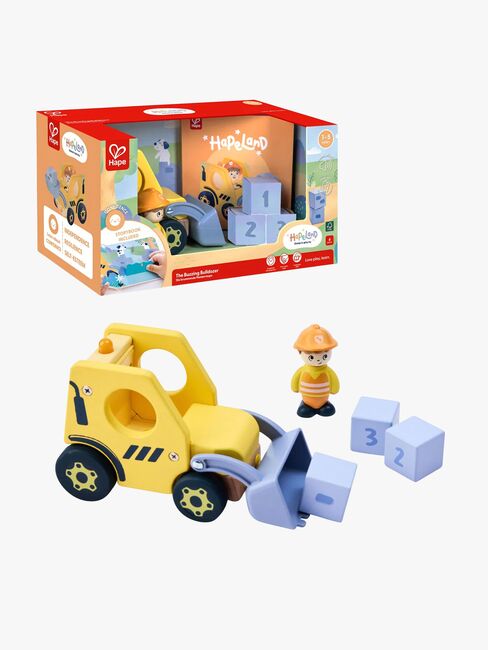 Hape Eventyrbok med Lekesett The Buzzing Bulldozer