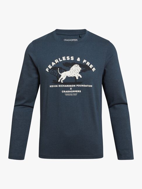 Craghoppers NosiLife Cruz  Insektsavvisende Langermet Genser, Blue Stone Lion