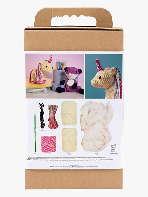 Creativ Company Heklesett Amigurumi Enhjørning DIY