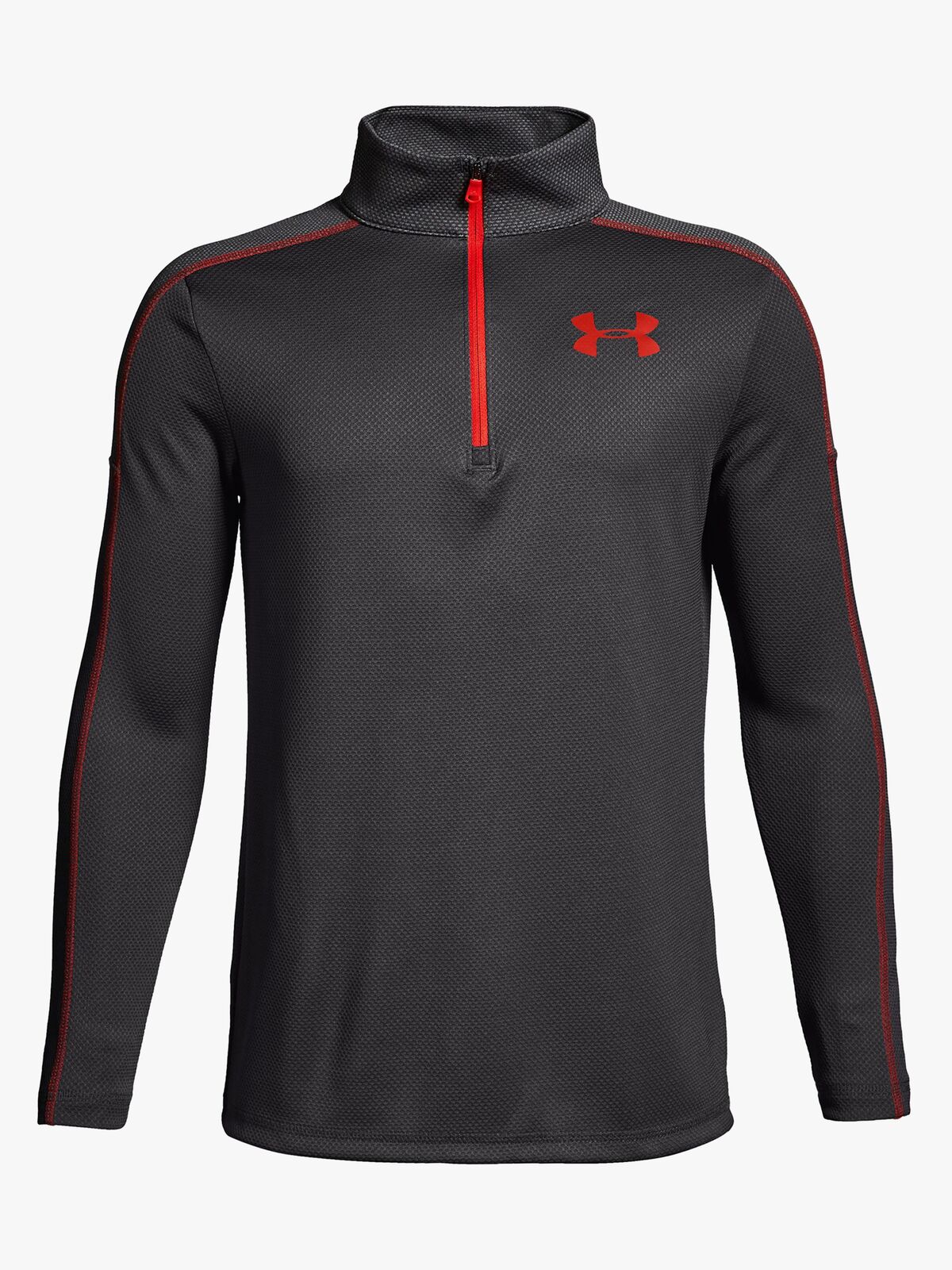 Under Armour Tech 1/2 Zip Treningstrøye, Charcoal Medium Heat