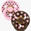 BIBS Studio Colour Polka Smokk 2-Pakk Latex Str 1, Baby Pink/Mocha