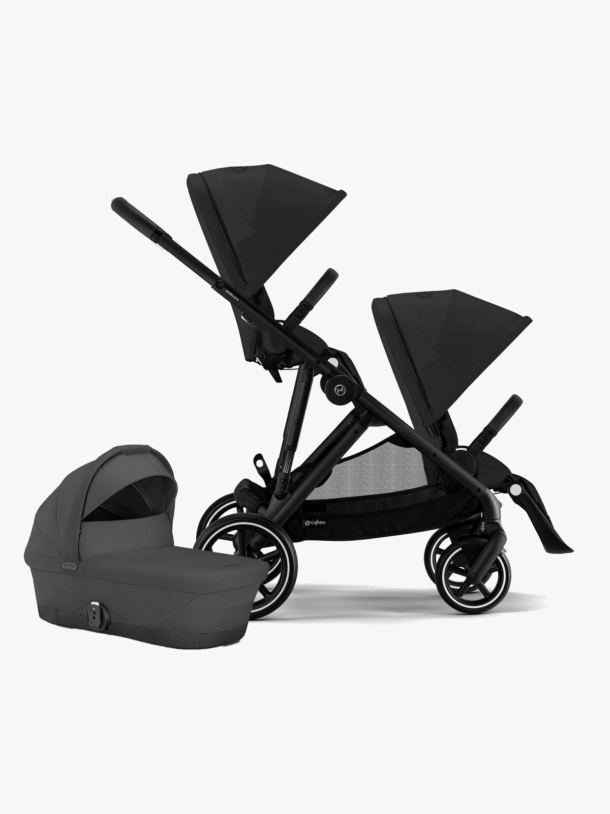 Cybex GAZELLE S Søskenvogn, Moon Black/Black