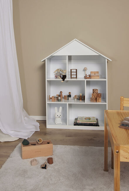 Alice & Fox POLLY Bokhylle & Dukkehus, Hvit