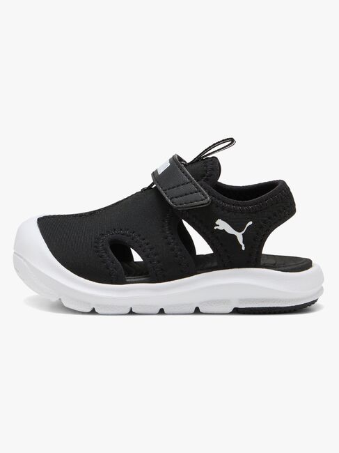 Puma Fun Racer V Infant Sandaler, Black/White