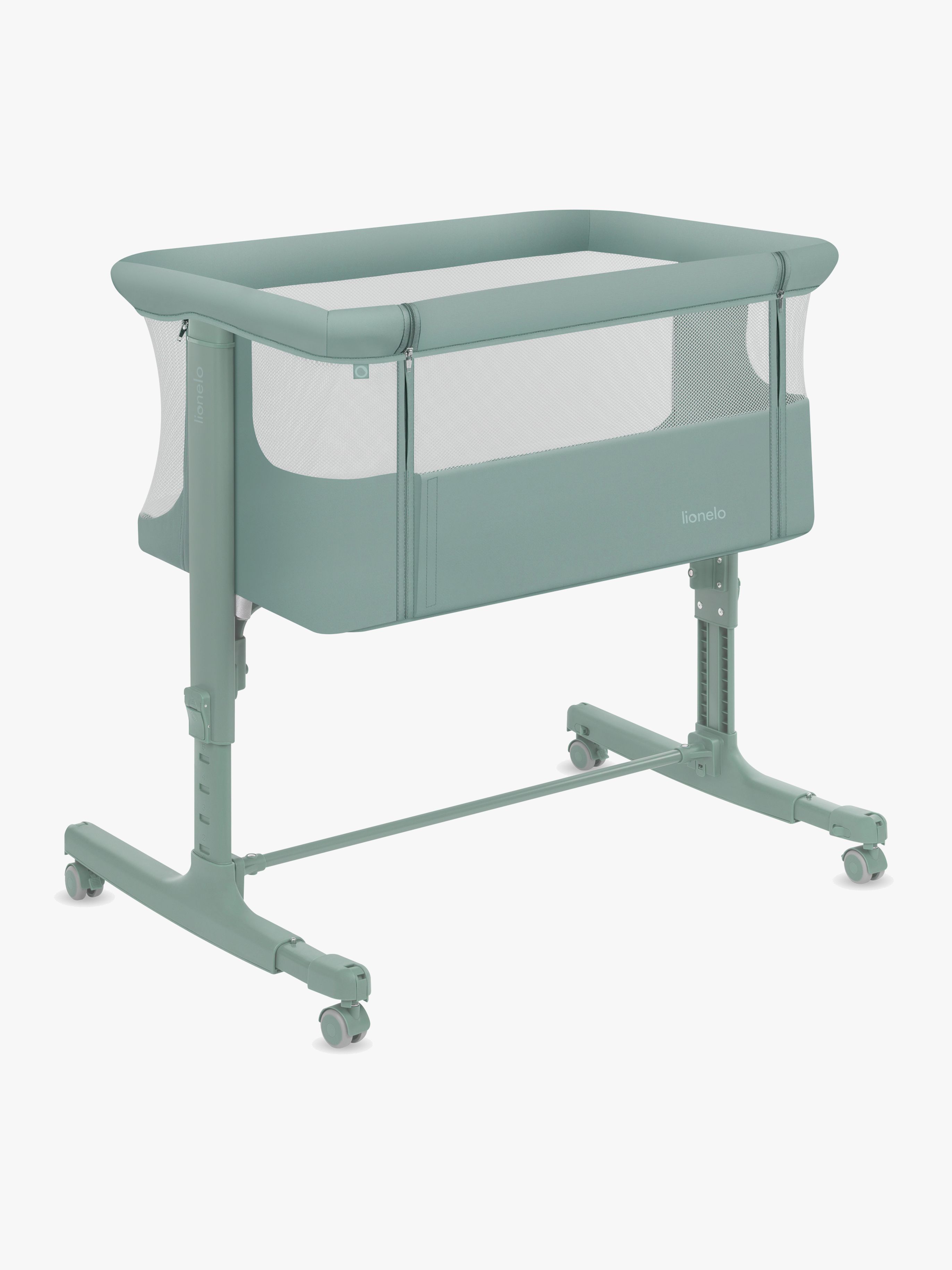 Lionelo Aurora Bedside Crib 3-in-1, Green Sage - Bedside Crib