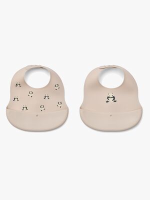 LIEWOOD Ember Mønstret Smekke 2-Pakk, Panda/Sandy