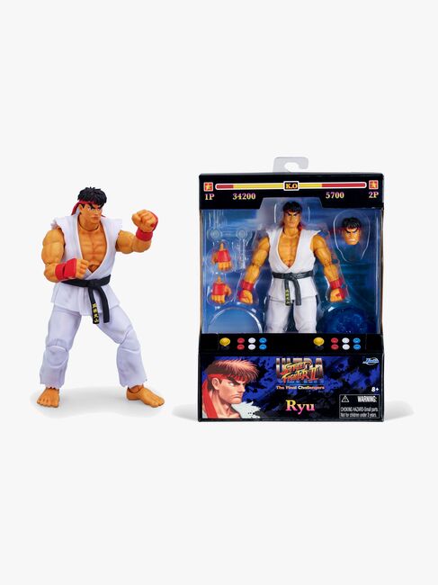 Action Figure Jada Street Fighter II – Ryu 15 Cm, Articolato 25 Punti, Con Palla Di Fuoco Hadoken