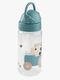 Done By Deer Tiny Farm Flaske med Sugerør, Blue