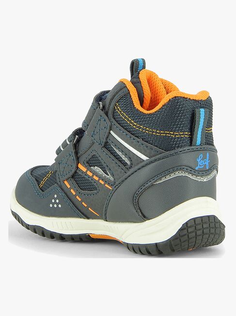 Leaf Kasuri WP Mid Sneakers, Navy/Orange