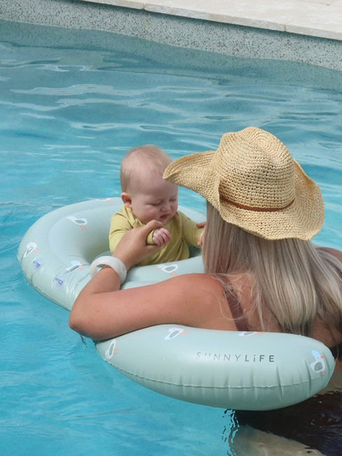 SUNNYLiFE Baby Float Together-  Oppblåsbar Flytemadrass, Sammy the Seagull