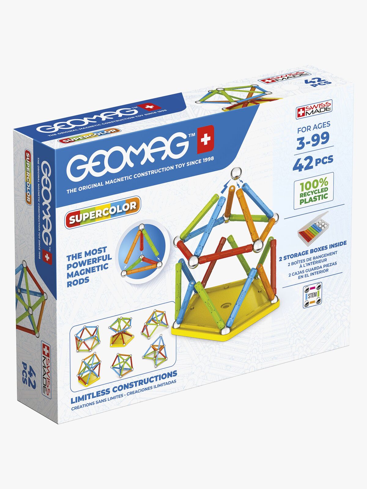 Geomag Supercolor Byggesett 42 Deler