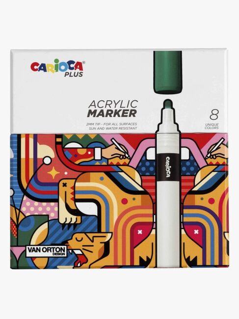 Carioca Plus Akryllpenner 8-Pakk