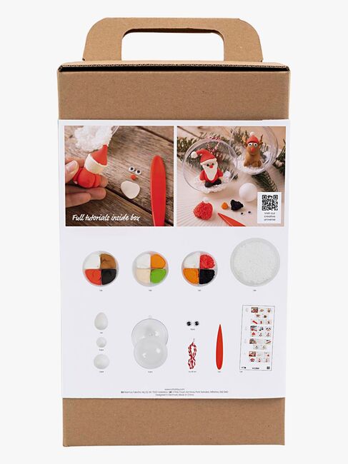 Creotime DIY Sett Juletrekuler Lufttørkende Leire