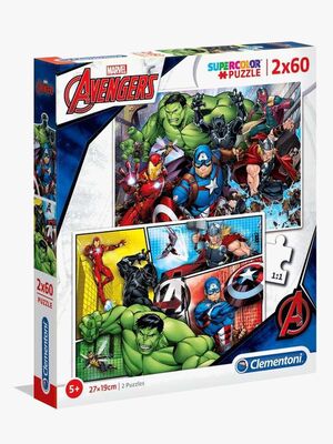 Marvel Avengers Puslespill 2x60 Brikker