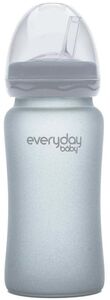 Everyday Baby Sugerørflaske  i Glass 240ml, Grey
