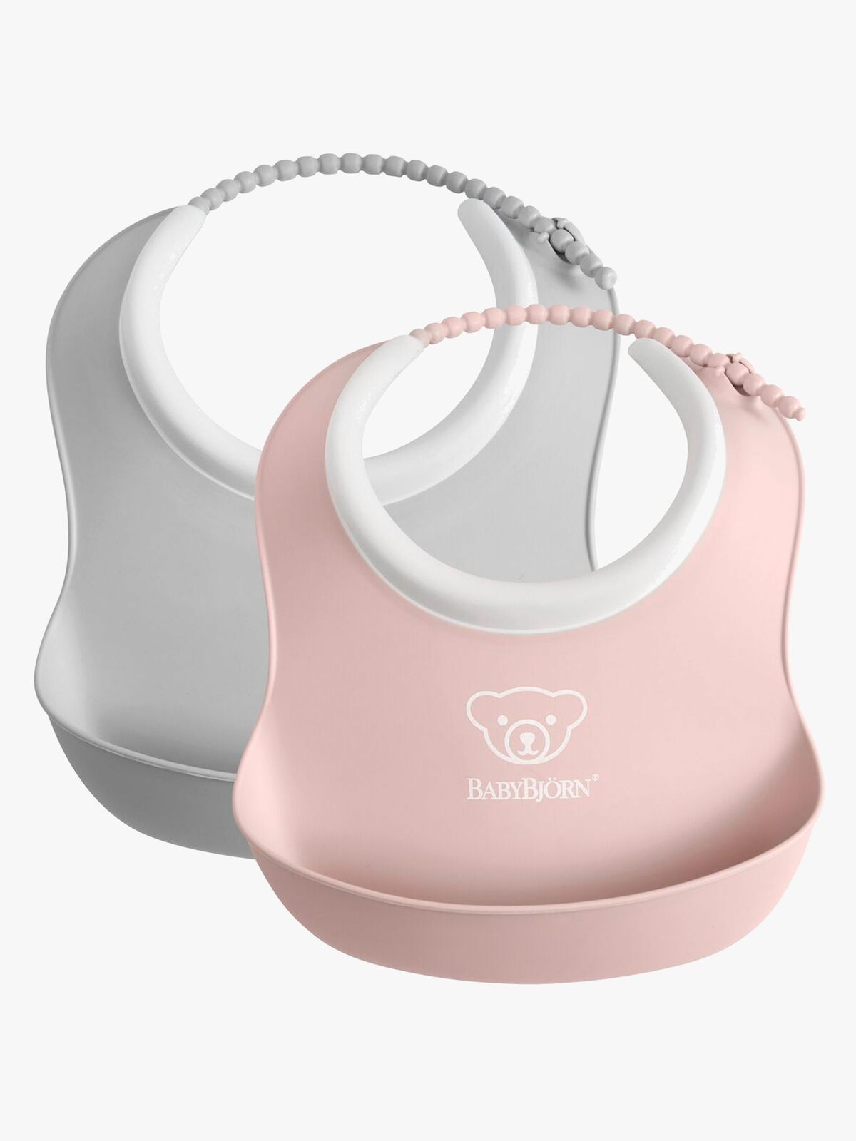 BabyBjörn Smekkesett 2-Pack, Grå/Rosa