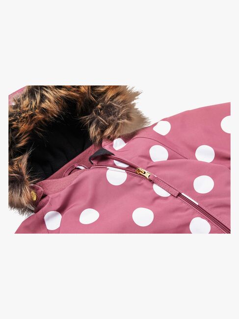 Petite Chérie Atelier Amour Vinterdress Baby, Big Dots Mesa Rose