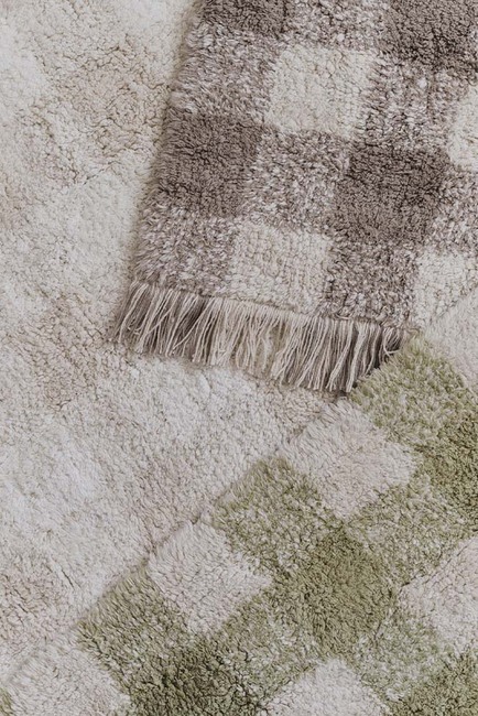 LorenaCanals Vaskbar Vichy Gulvteppe 90x120 cm, Ivory