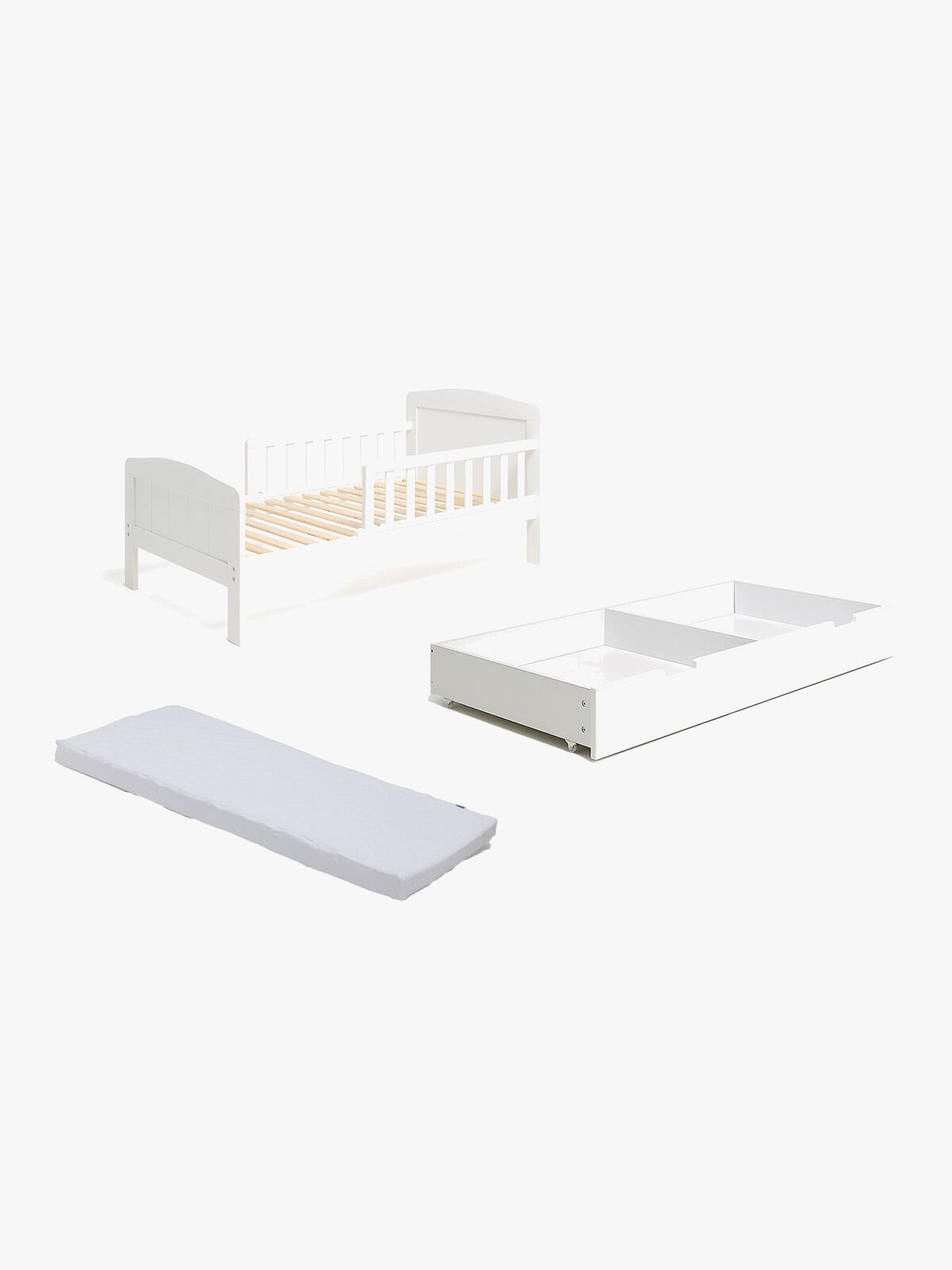 JLY DREAM Juniorseng JULI Inkl. Oppbevaring & Madrass 70x140, Vit