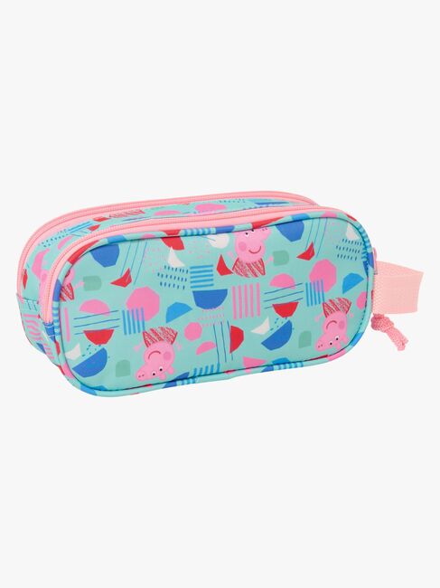 Peppa Gris 3D Dobbeltpennal, Rosa/Grønn