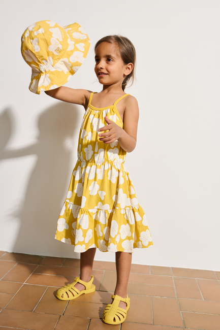 LIEWOOD Amelia Solhatt Reversibel, Flower/Lemon Yellow