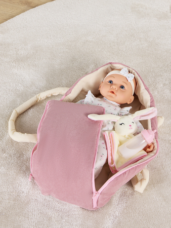 Cloudberry Castle Dukke med Bærekurv 40 cm, Rosa
