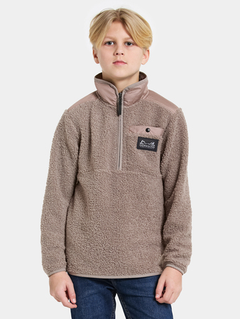 Didriksons Exa Fleecetrøye, Ash Brown
