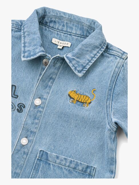 LIEWOOD Kinsley Placement Denim Denim Jakke, Cool Kids/Light Blue Denim