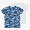 Luca & Lola San Marino T-Shirt 2-pack, Blue Camouflage/White