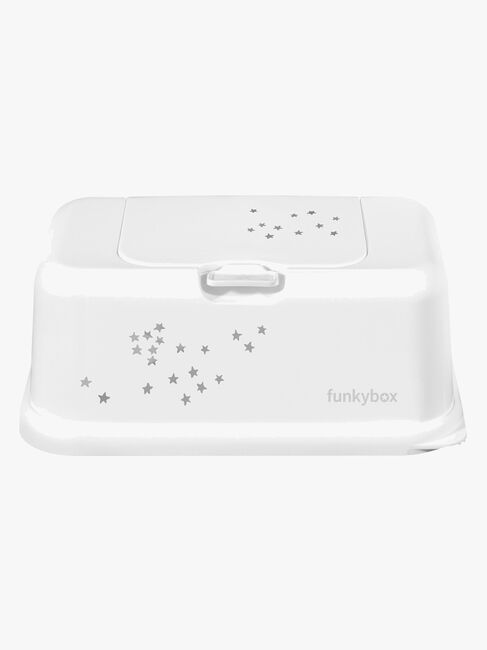 Funkybox Oppbevaringsboks Våtserviett Little Stars, White