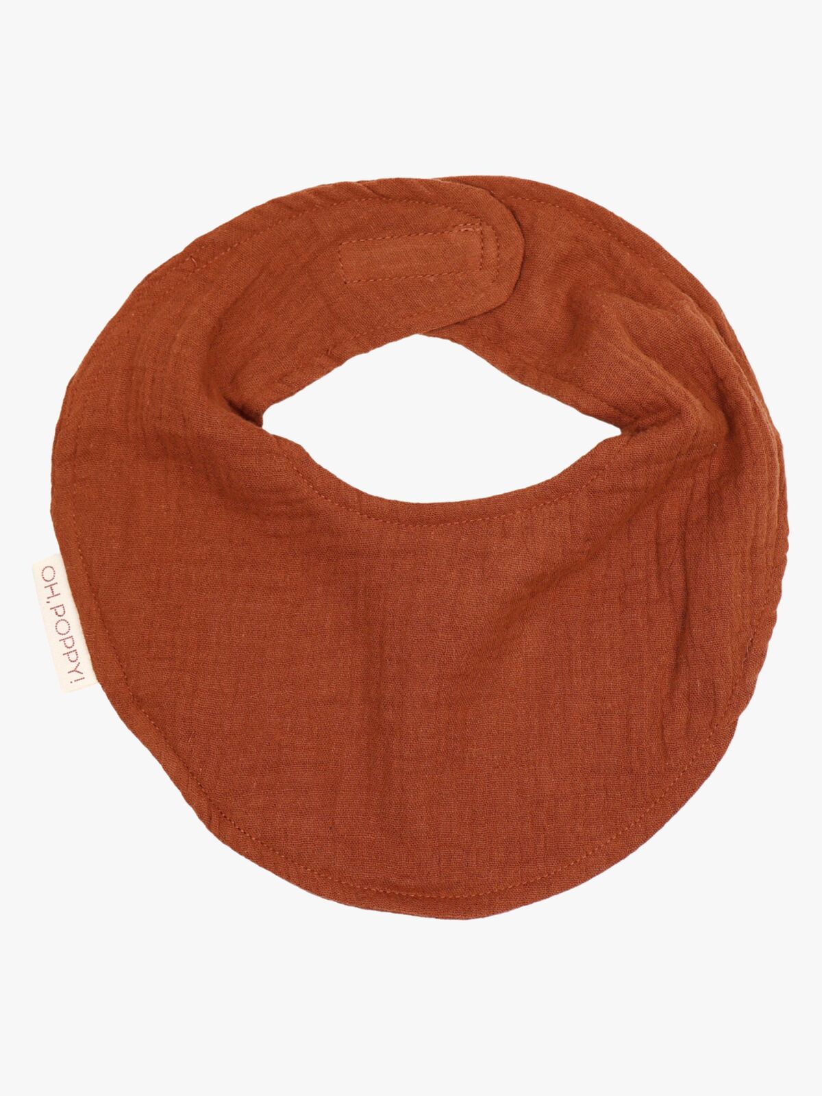 Å, Poppy! Juno Drool Bib 2-pakning, varm rust/linbeige